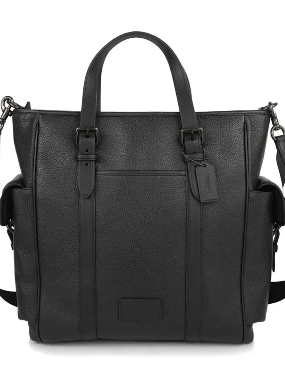Coach Tote Pebble Leather Black NWT